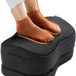 ErGear Foot Rest for Under Desk at Work - Adjustable Foot Rest with Breathable Washable Cover, Ergonomic Memory Foam Foot Rest for Home, Office Footrest of Latex-Like Slow-Bouncing Memory Sponge
