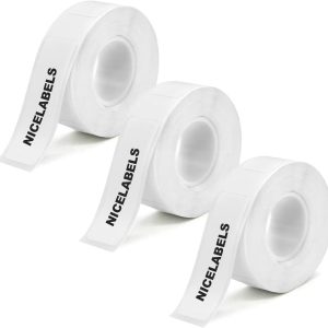 Label Maker Tape for Phomemo D30 Printer White Thermal Self-Adhesive Waterproof Tape, 15×50mm (0.59×1.97in), 3 Rolls (130Labels/Roll), for Home, Office, School & Kitchen Organization