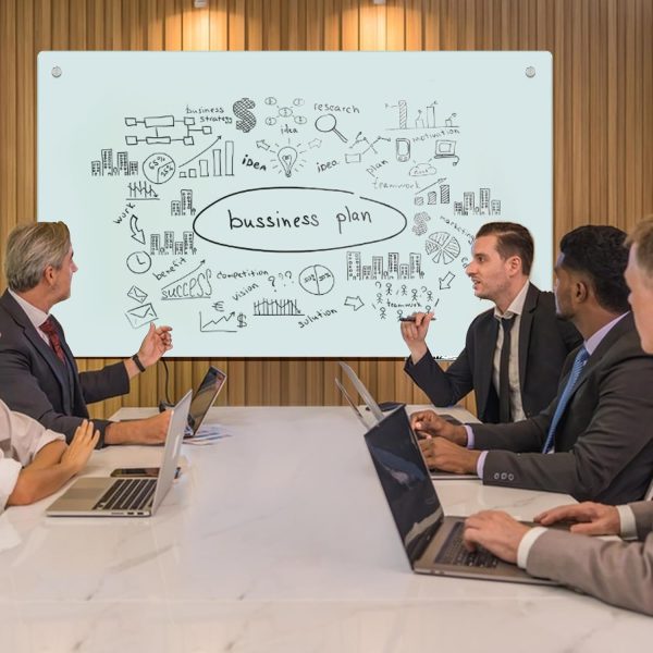 Magnetic Glass Whiteboard - Glass Dry Erase Board 48"x36" Large Frameless Board for Walls Office School and Home - Image 7
