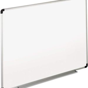 Universal 43723 Dry Erase Board, Melamine, 36 x 24, White, Black/Gray Aluminum/Plastic Frame